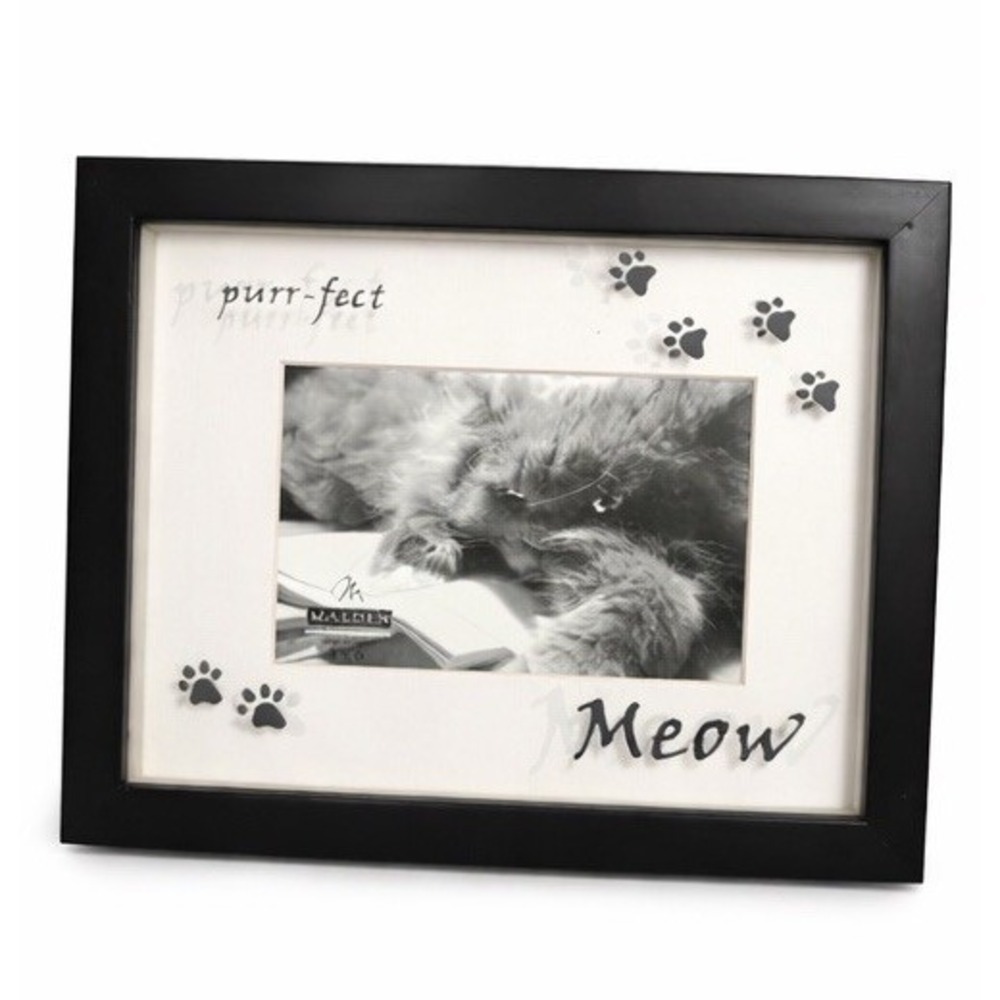 Malden Cat Photo Frame 4 X 6 Photo Black‎ Frame Pet Lover Decor Meow Perfect